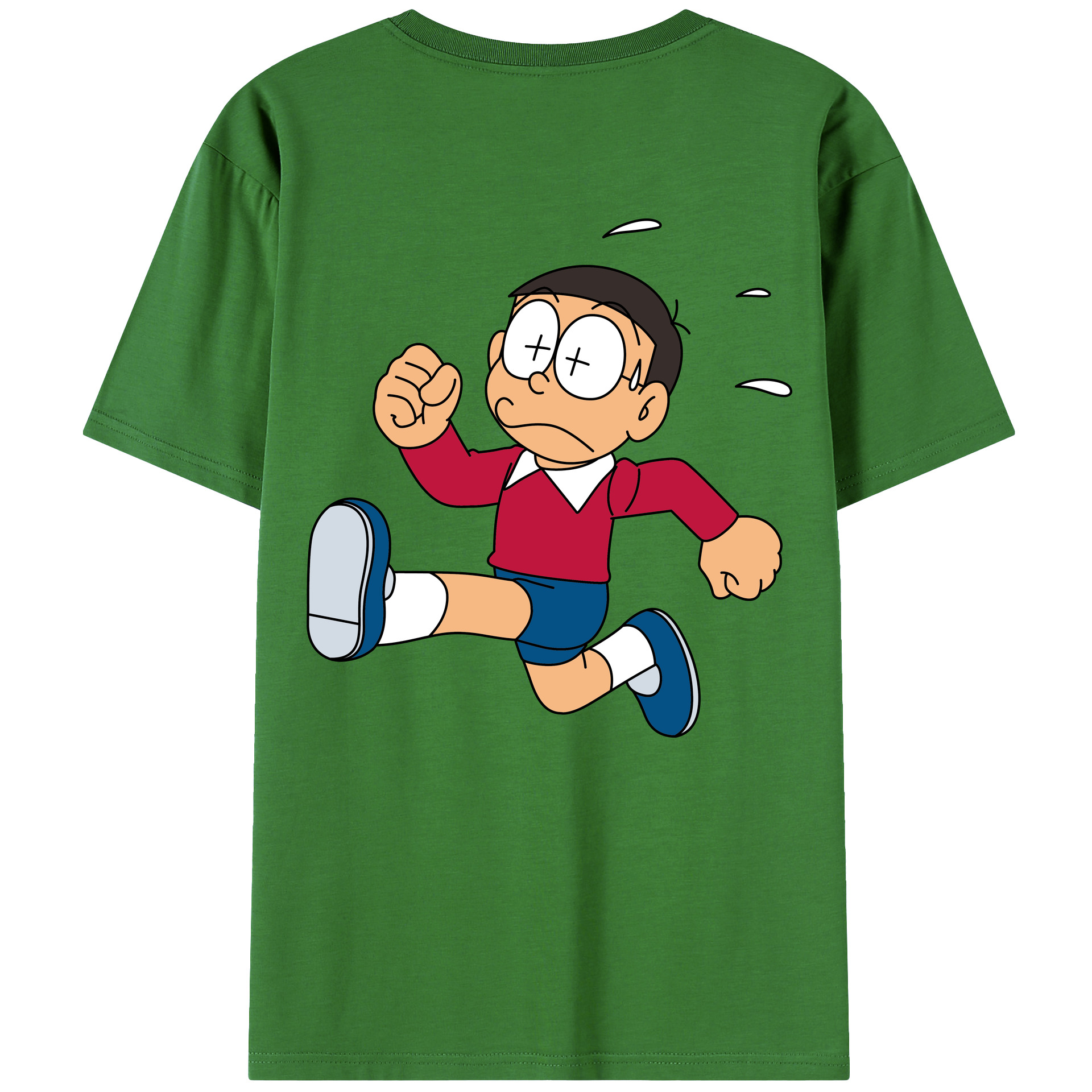 （画像用） ドラえもん 野比 のび太 Doraemon Nobita Nobi レディース半袖Tシャツ(バックプリント)